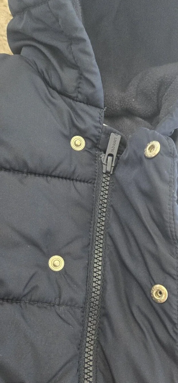 Navy Blue Toddler Puffer Jacket with Hood